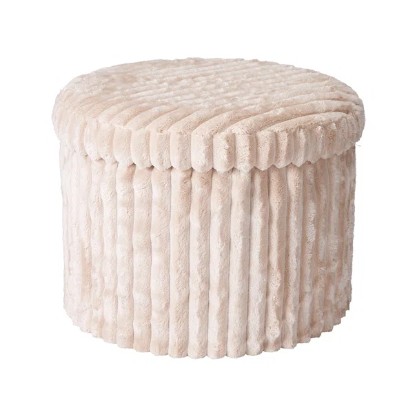 Σκαμπό Με Αποθηκευτικό Χώρο (Φ43x32.5) K-M Beige AAE447790