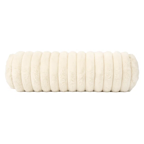 Διακοσμητικό Μαξιλάρι Γούνινο (Φ15x42) K-M Beige AAE825010