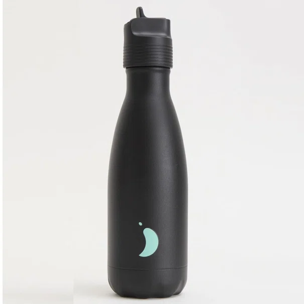 Παγούρι - Θερμός 350ml Με Καλαμάκι Chilly's Original's Series Black