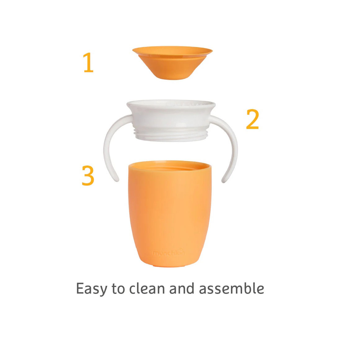 Ποτήρι Εκπαιδευτικό 207Ml Munchkin Miracle 360 Orange Παιδικά Είδη Φαγητού & Αξεσουάρ Σερβιρίσματος Εκπαίδευσης Spitishop