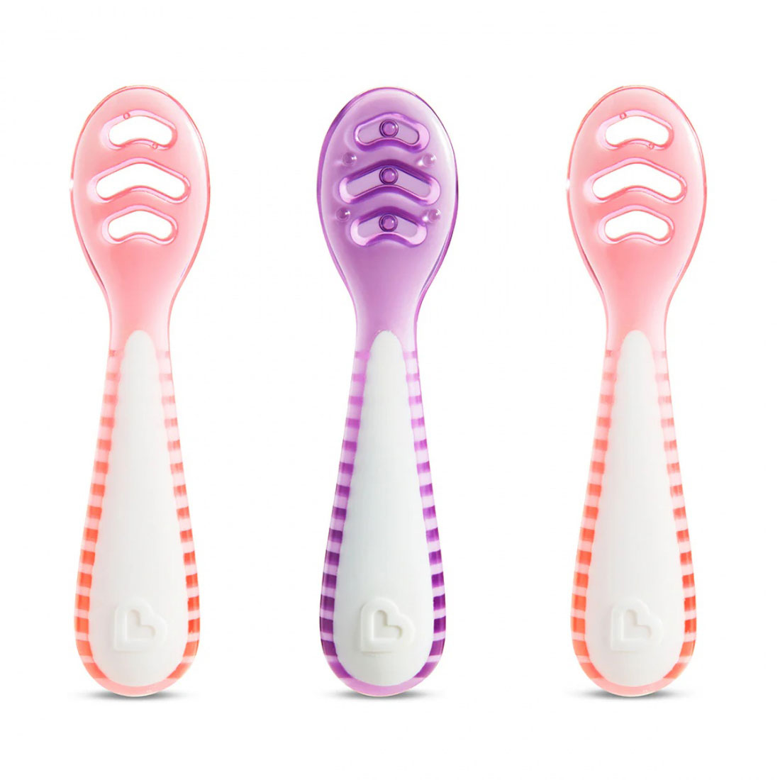 Κουτάλια Φαγητού (Σετ 3τμχ) Munchkin Gentle Dip Pink-Purple