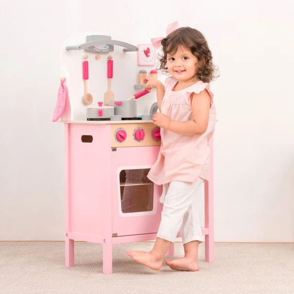 Ξύλινο Παιχνίδι Ρόλων (55x30x89) New Classic Toys Bon Appetit Pink