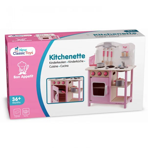Ξύλινο Παιχνίδι Ρόλων (55x30x89) New Classic Toys Bon Appetit Pink