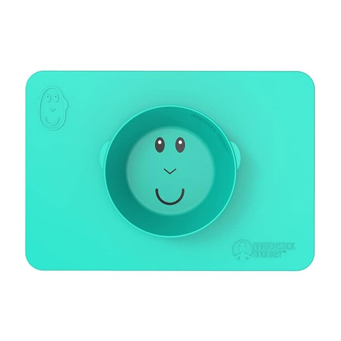 Δίσκος Εκπαίδευσης Φαγητού Matchstick Monkey Anti-Slip Bowl Green