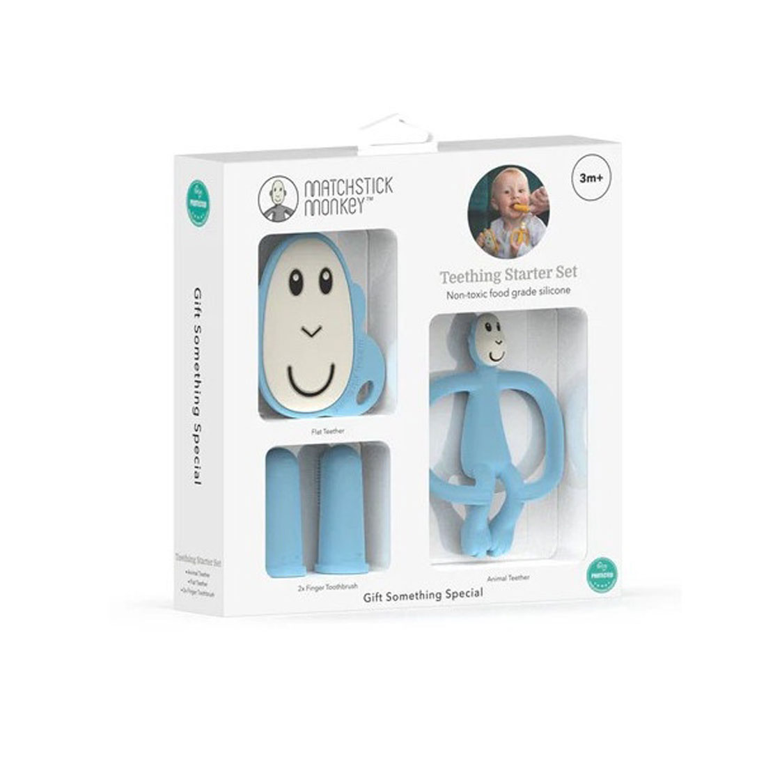 Σετ Περιποίησης Δοντιών Matchstick Monkey Teething Starter Set L.blue
