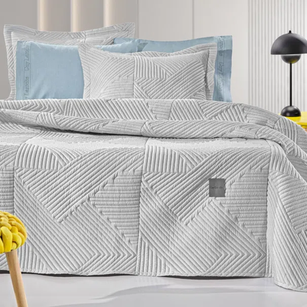 Κουβερλί King Size (250x240) + Διακοσμητική Μαξιλαροθήκη Guy Laroche Ziana Smoke