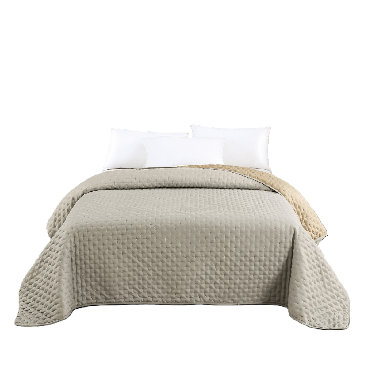 Κουβερλί 2 Όψεων (220x240) Hotel Grey/Beige 100gsm 100% Microfiber