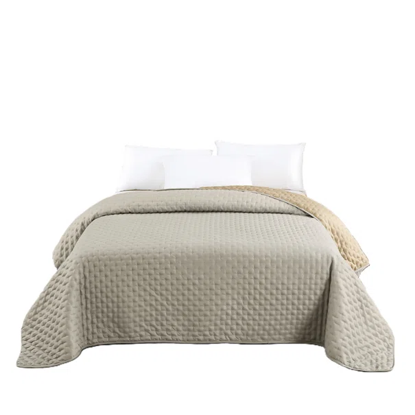 Κουβερλί 2 Όψεων (240x260) Hotel Grey/Beige 100gsm 100% Microfiber