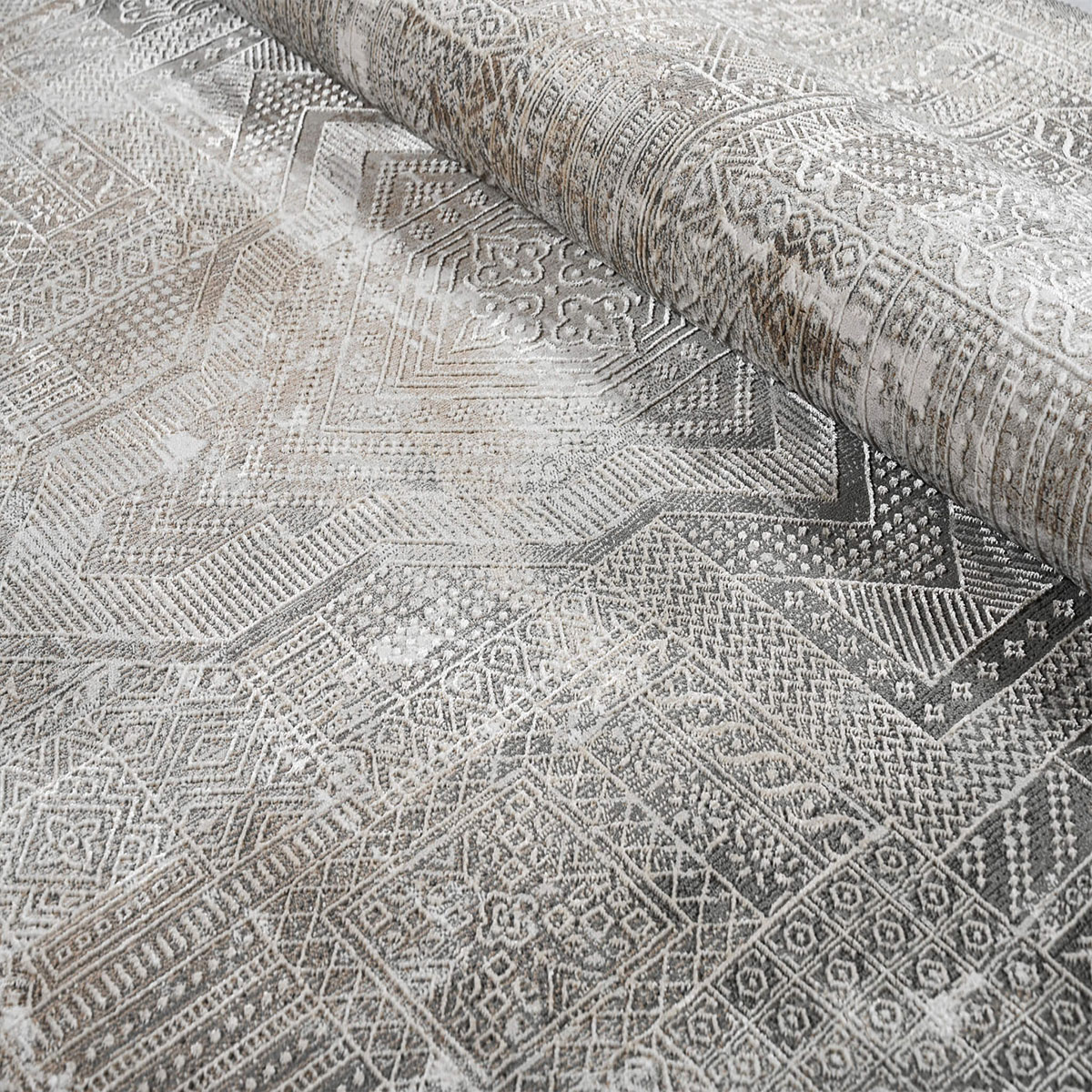 Χαλί (240X320) Polcarpet Quadro 981 Grey Beige Χαλιά Σαλονιού Χειμερινά Spitishop