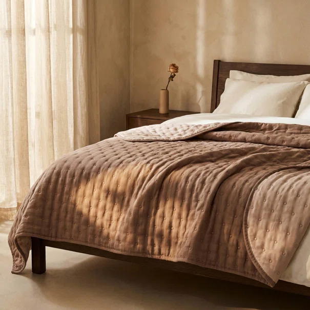 Κουβερλί Υπέρδιπλο (220x230) 2 Όψεων Easy Home Μπεζ
