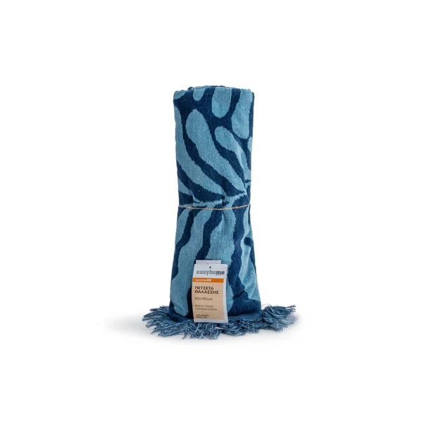 Πετσέτα Θαλάσσης (80x160) Easy Home Velour Blue