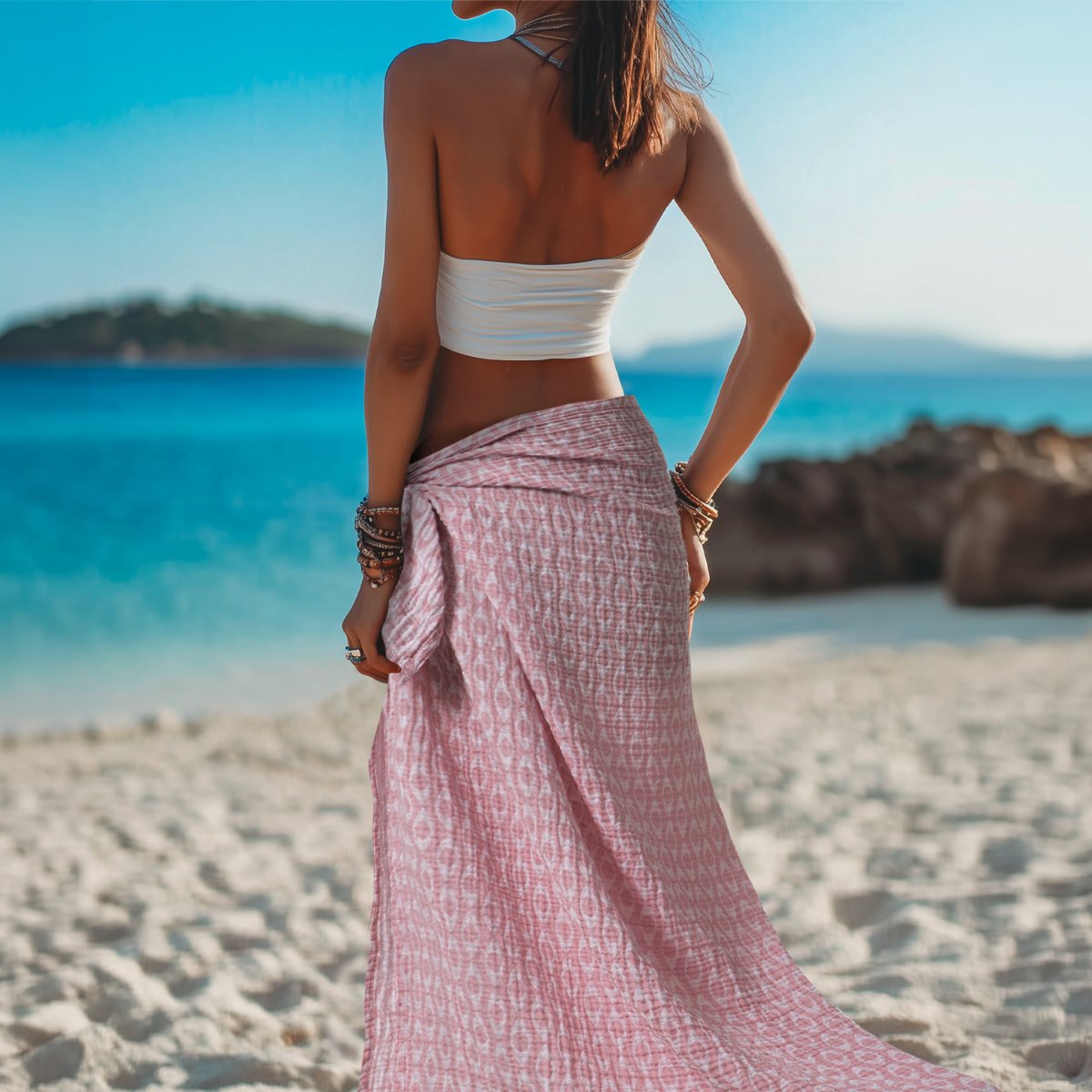 Παρεό (110x150) Nef-Nef Homeware Option Fuchsia