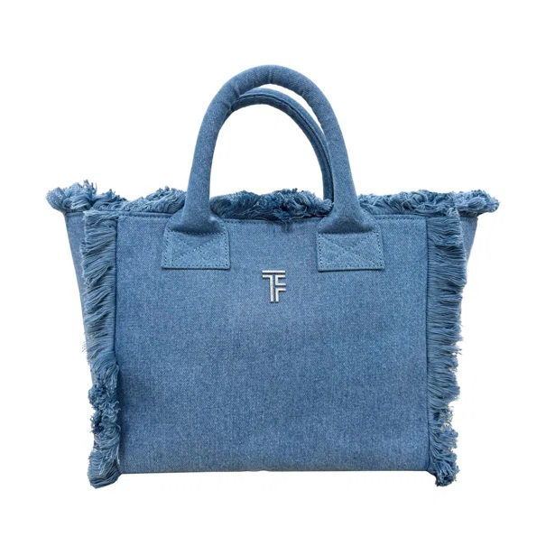 Τσάντα Θαλάσσης (26x16x24) Feel & Touch Caribbean Denim