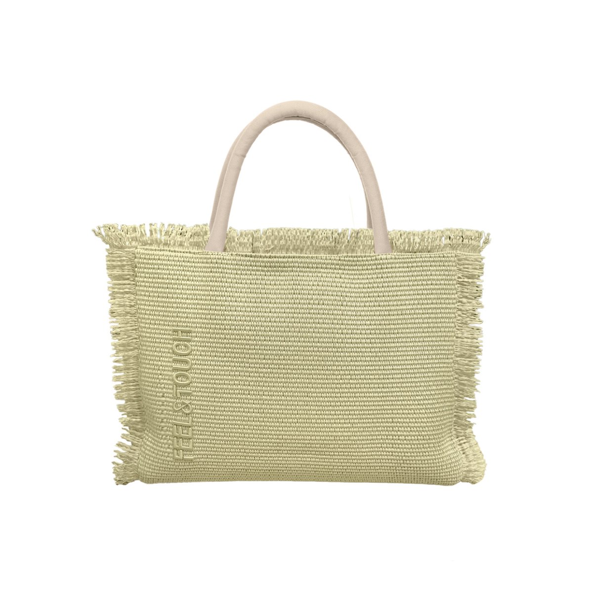 Τσάντα Θαλάσσης (36x14x29) Feel & Touch Tropical Dusty Yellow