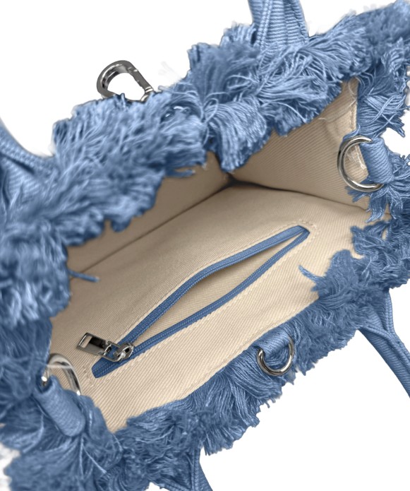Τσάντα (20X9X14) Feel Touch Caribbean Denim Mini Θαλάσσης Τσάντες Υφασμάτινες Spitishop