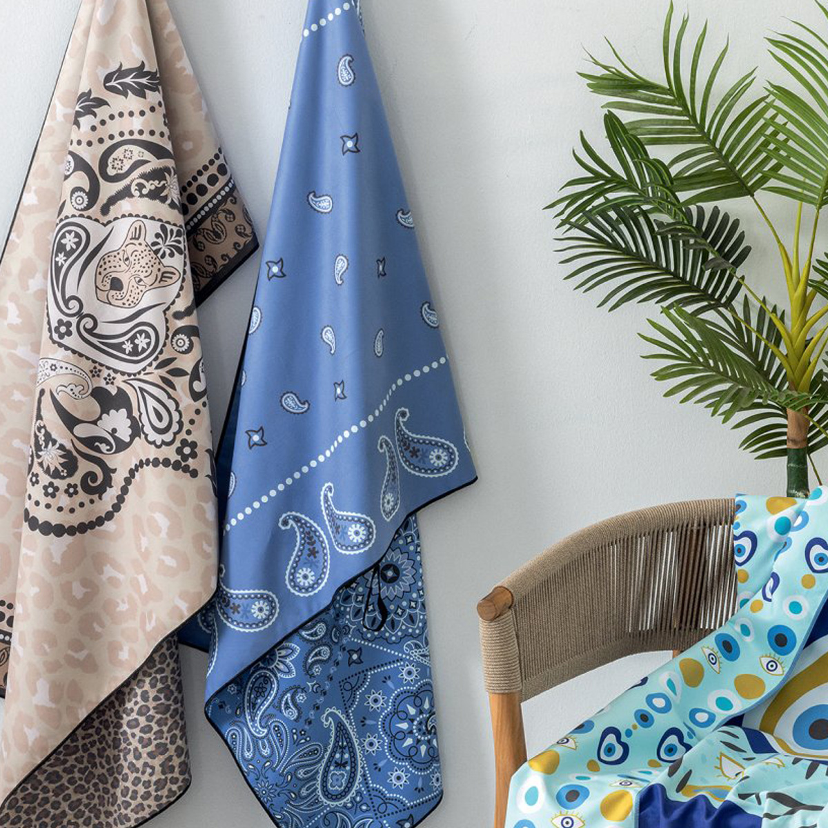 Πετσέτα Θαλάσσης Microfiber 2 Όψεων (90X160) Palamaiki Em39 Πετσέτες Ενηλίκων Spitishop