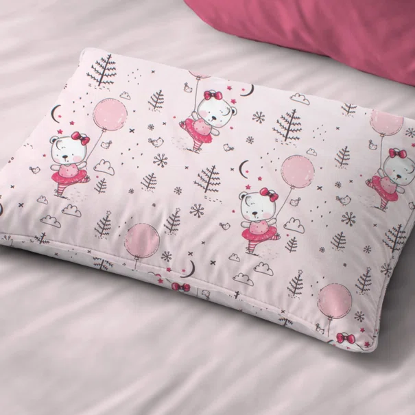 Παιδική Μαξιλαροθήκη (50x70) Dimcol Ballerina Bear 598 Pink