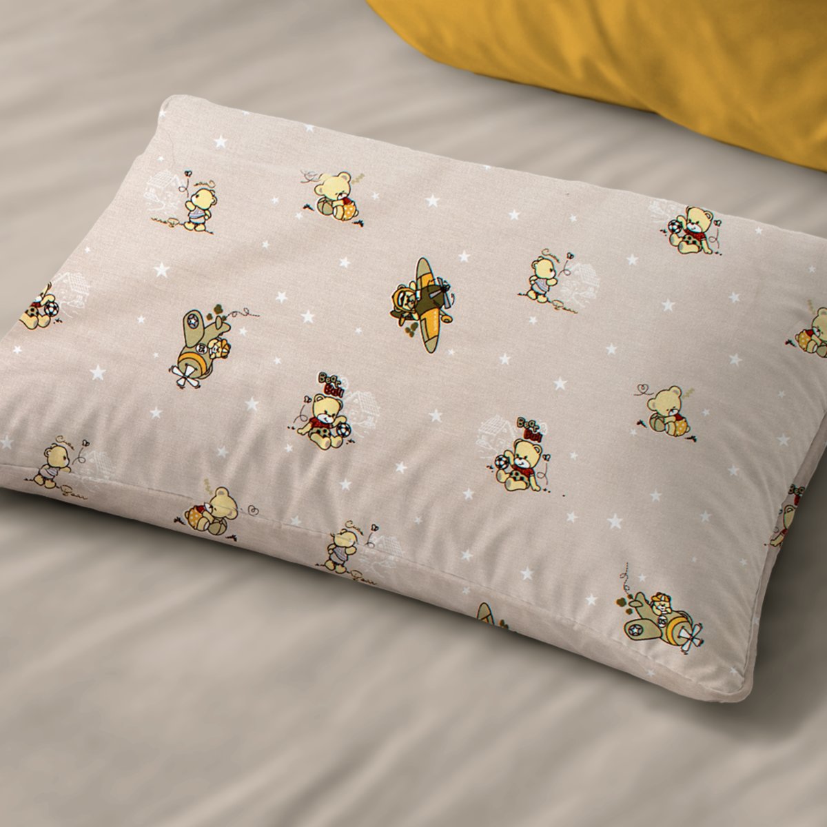 Παιδική Μαξιλαροθήκη (50x70) Dimcol Bear's Playtime 592 Beige