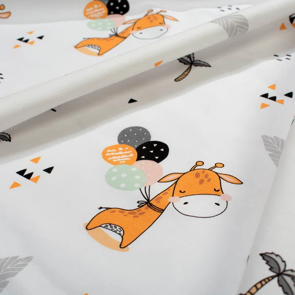 Σεντόνια Μονά (Σετ 3τμχ) Dimcol Giraffe 599 White - Orange