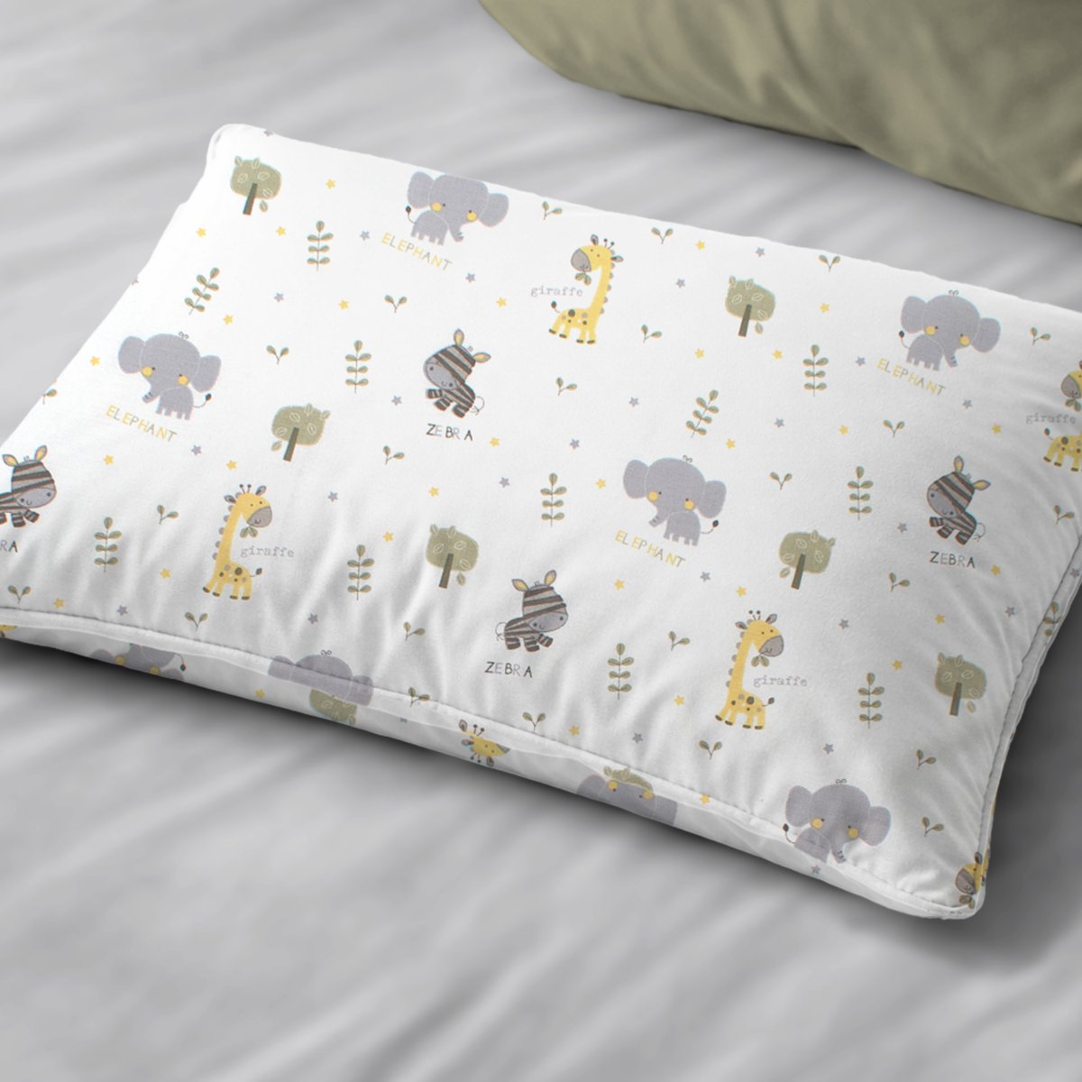 Παιδική Μαξιλαροθήκη (50x70) Dimcol Happy Safari 713 White - Grey