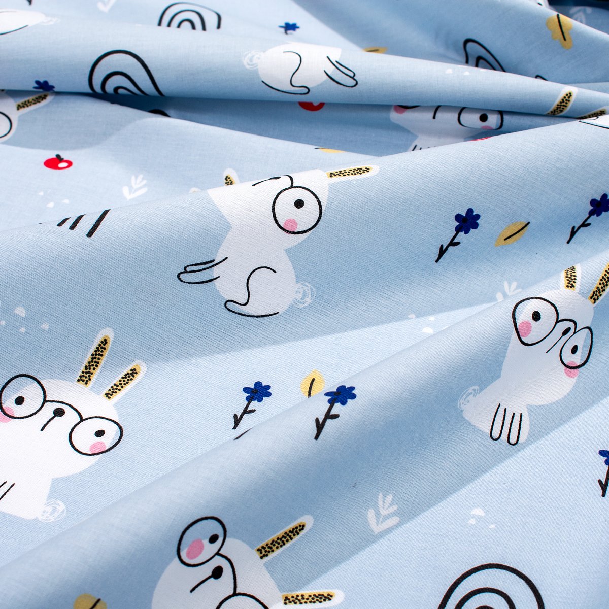 Πάνα Χασέ (80x80) Dimcol Rabbit Garden 584 Sky Blue
