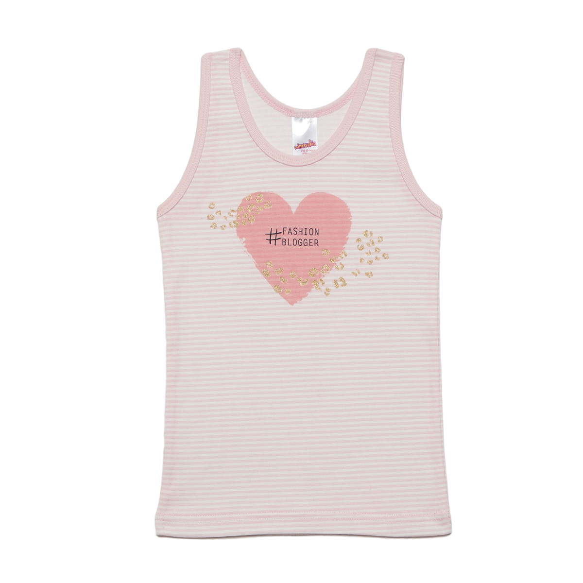 Φανελάκι Παιδικό Αμάνικο Minervakia Fashion Blogger 42089-160 Λευκό/Ροζ