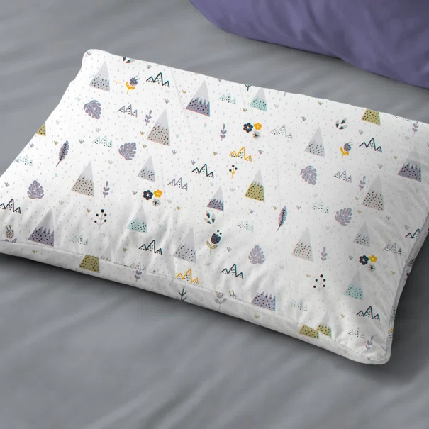 Βρεφική Μαξιλαροθήκη (35x45) Dimcol Whimsical Mountainside 588 White - Grey