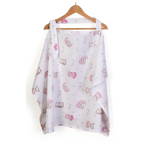 Κάλυμμα Θηλασμού Dimcol Bear's Nest 04 White - Pink