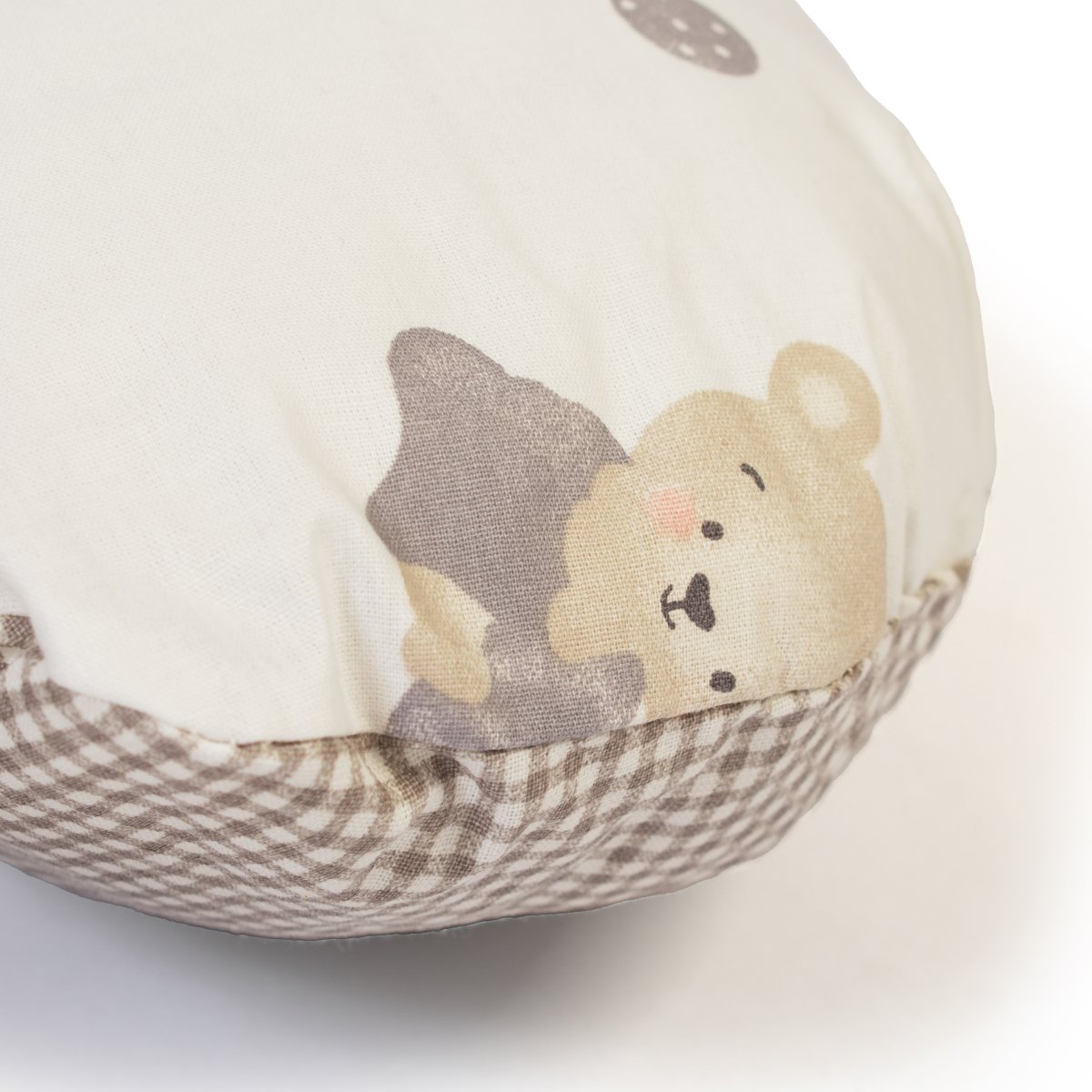 Μαξιλάρι Θηλασμού Dimcol Bear&Apos S Nest 05 White - Grey Βρεφικά Μαξιλάρια Spitishop