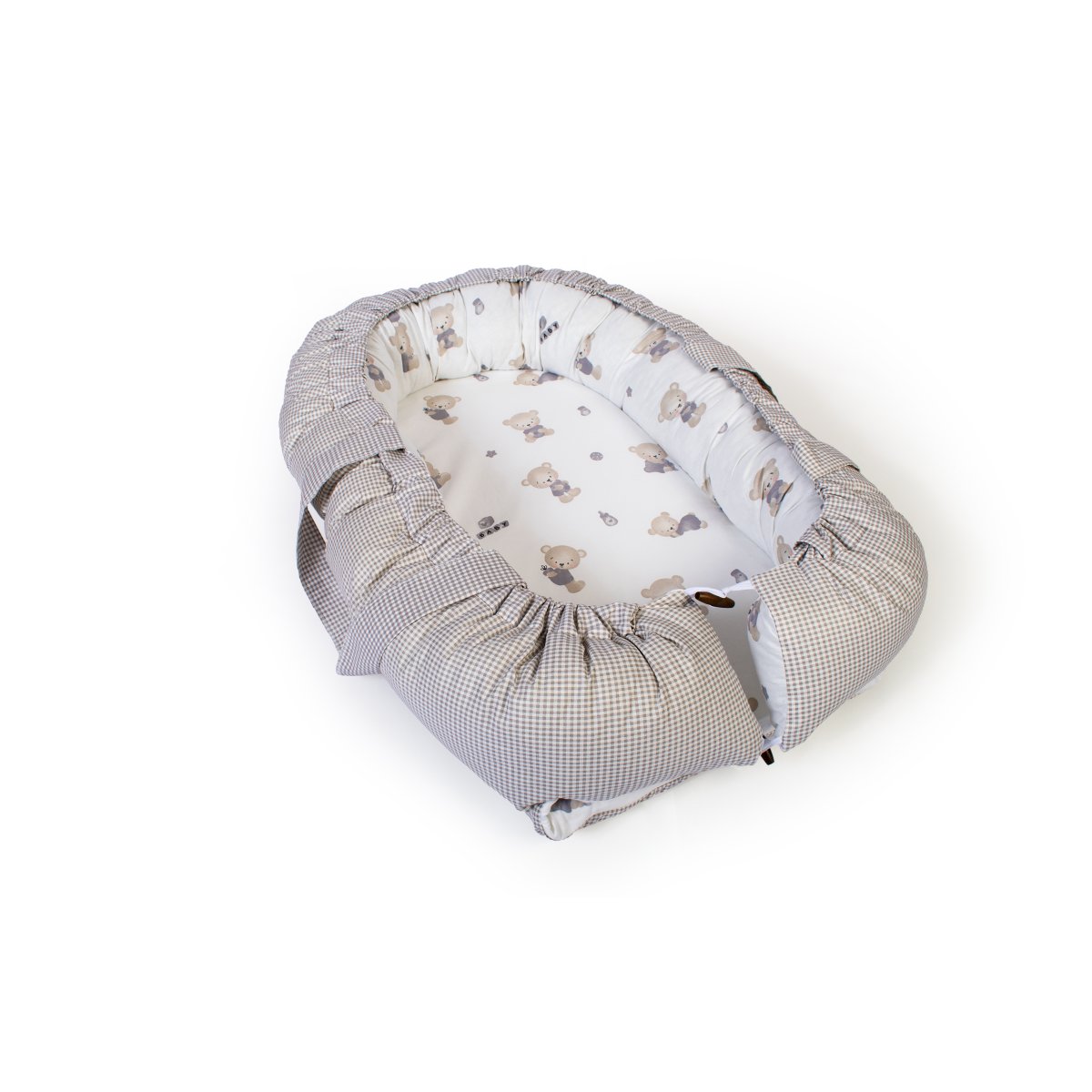 Φωλιά Ύπνου Dimcol Bear&Apos S Nest 05 White - Grey Βρεφικά Φωλιές Μωρού Spitishop