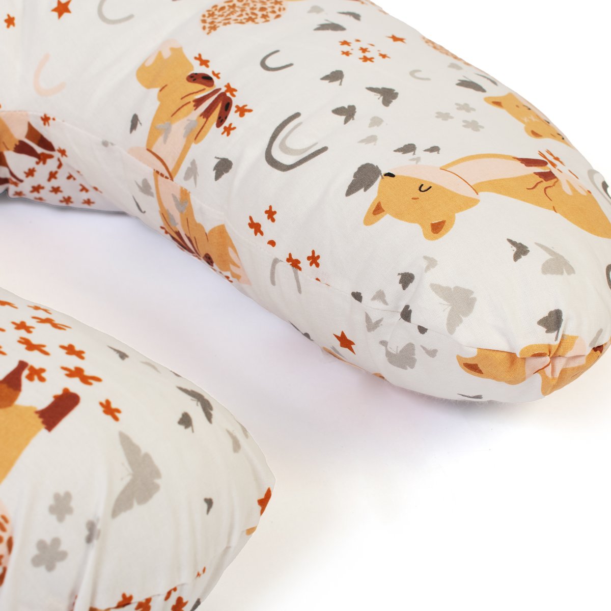 Μαξιλάρι Θηλασμού Dimcol Cute Fox 02 White - Beige Βρεφικά Μαξιλάρια Spitishop