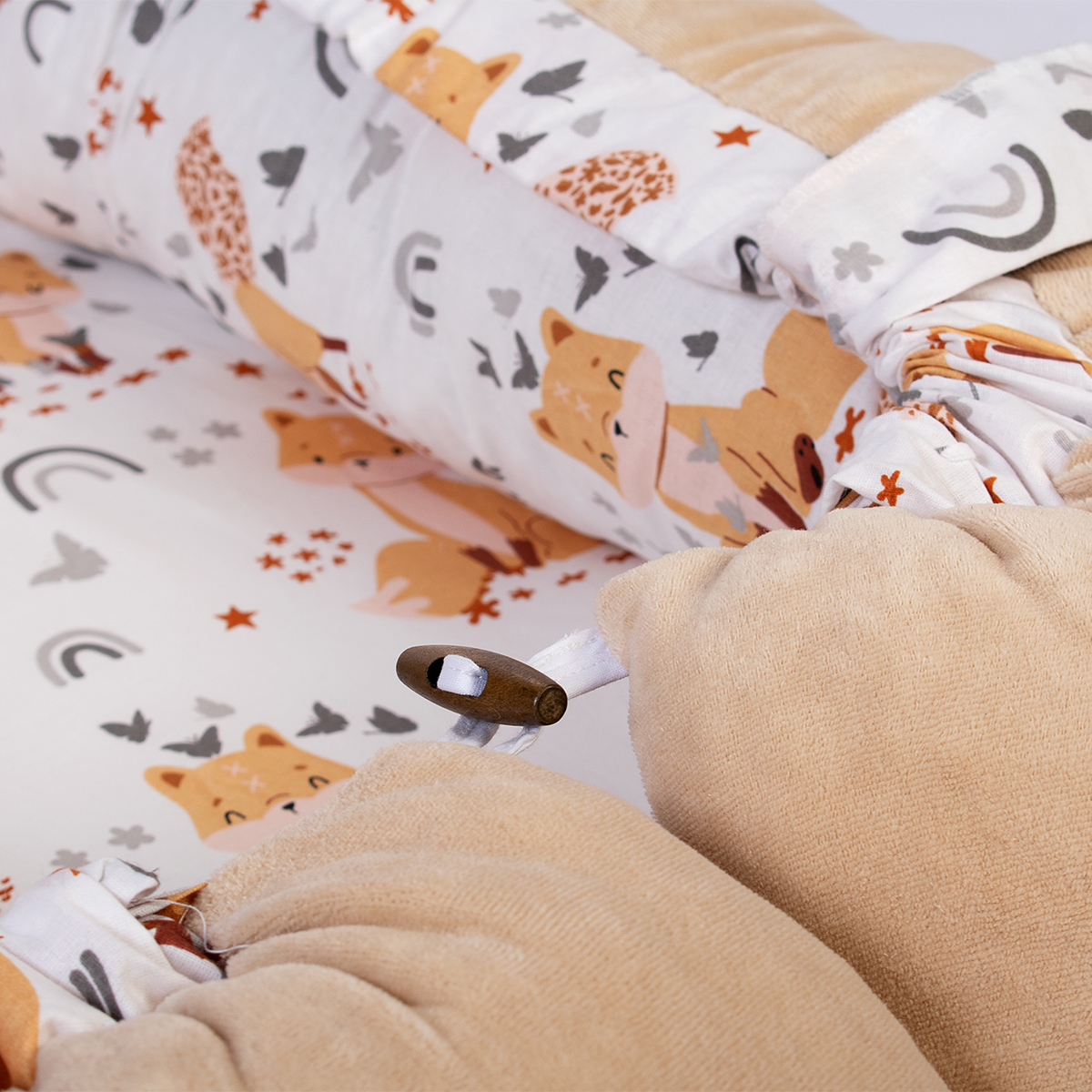 Φωλιά Ύπνου Dimcol Cute Fox 02 White - Beige Βρεφικά Φωλιές Μωρού Spitishop