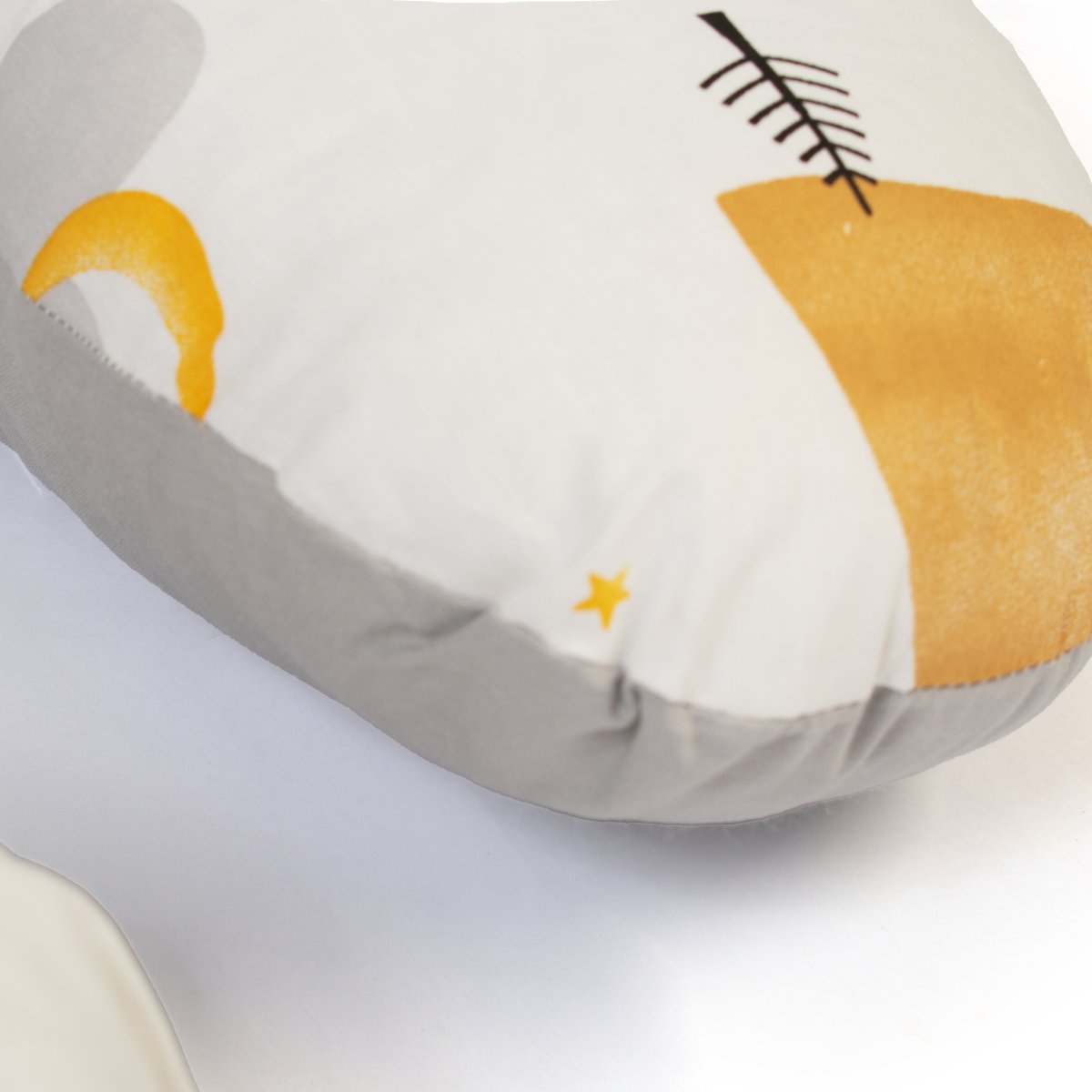 Μαξιλάρι Θηλασμού Dimcol Rainbow 01 White - Grey Βρεφικά Μαξιλάρια Spitishop