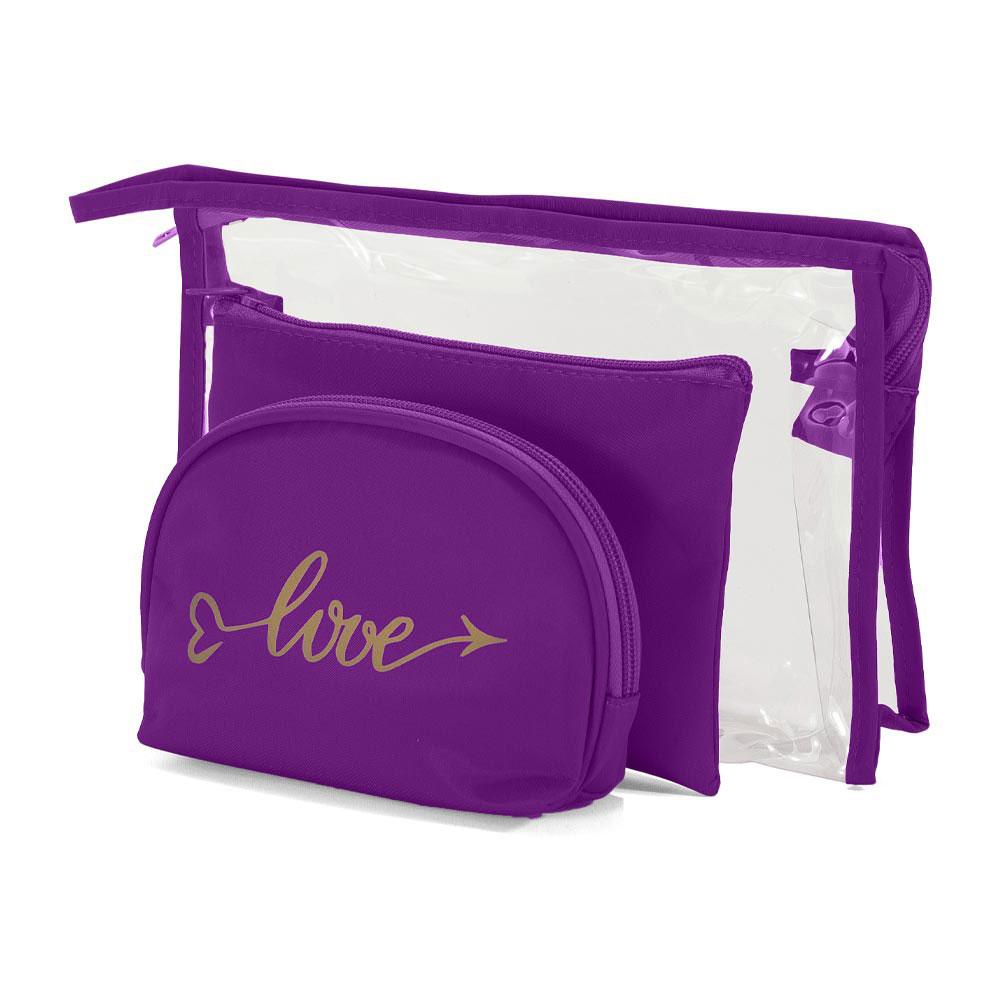 Νεσεσέρ Καλλυντικών (Σετ 3τμχ) Benzi 5654 Purple