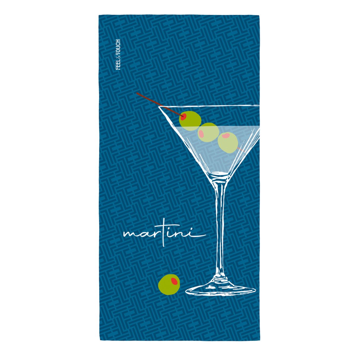 Πετσέτα Θαλάσσης 2 Όψεων (80x160) Feel & Touch Drinks Martini