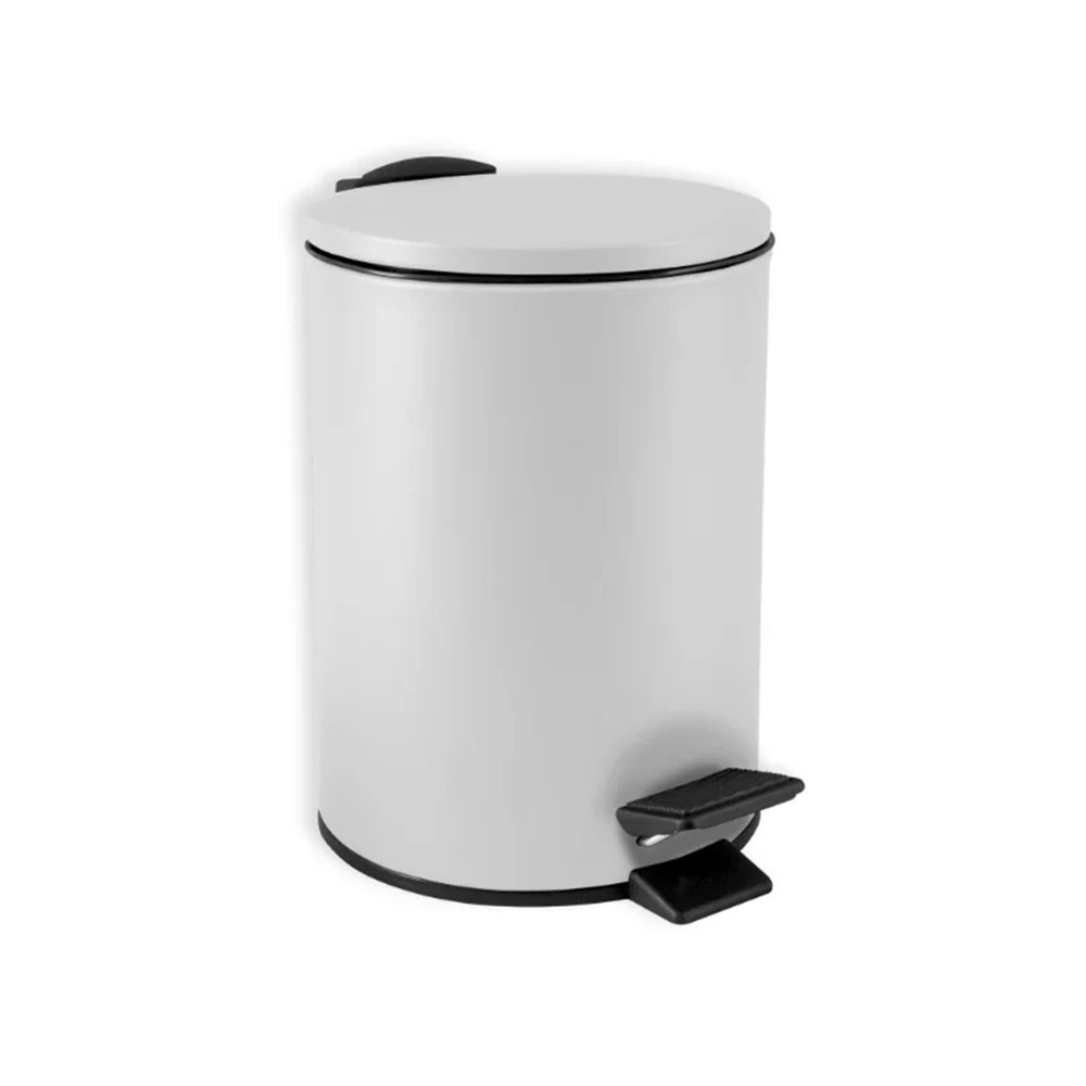 Κάδος Απορριμμάτων Μπάνιου (Φ20.5x26.7) Spirella 5lt Adelar White 05395.004