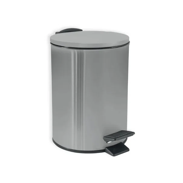 Κάδος Απορριμμάτων Μπάνιου (Φ20.5x26.7) Spirella 5lt Adelar Brushed 05395.005