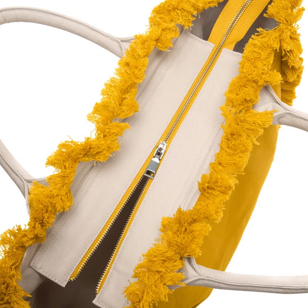 Τσάντα Θαλάσσης (40x20x35) Feel & Touch Caribbean Mustard/Ammos