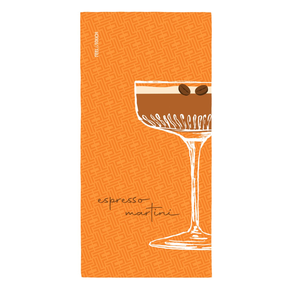 Πετσέτα Θαλάσσης 2 Όψεων (80x160) Feel & Touch Drinks Espresso/Martini