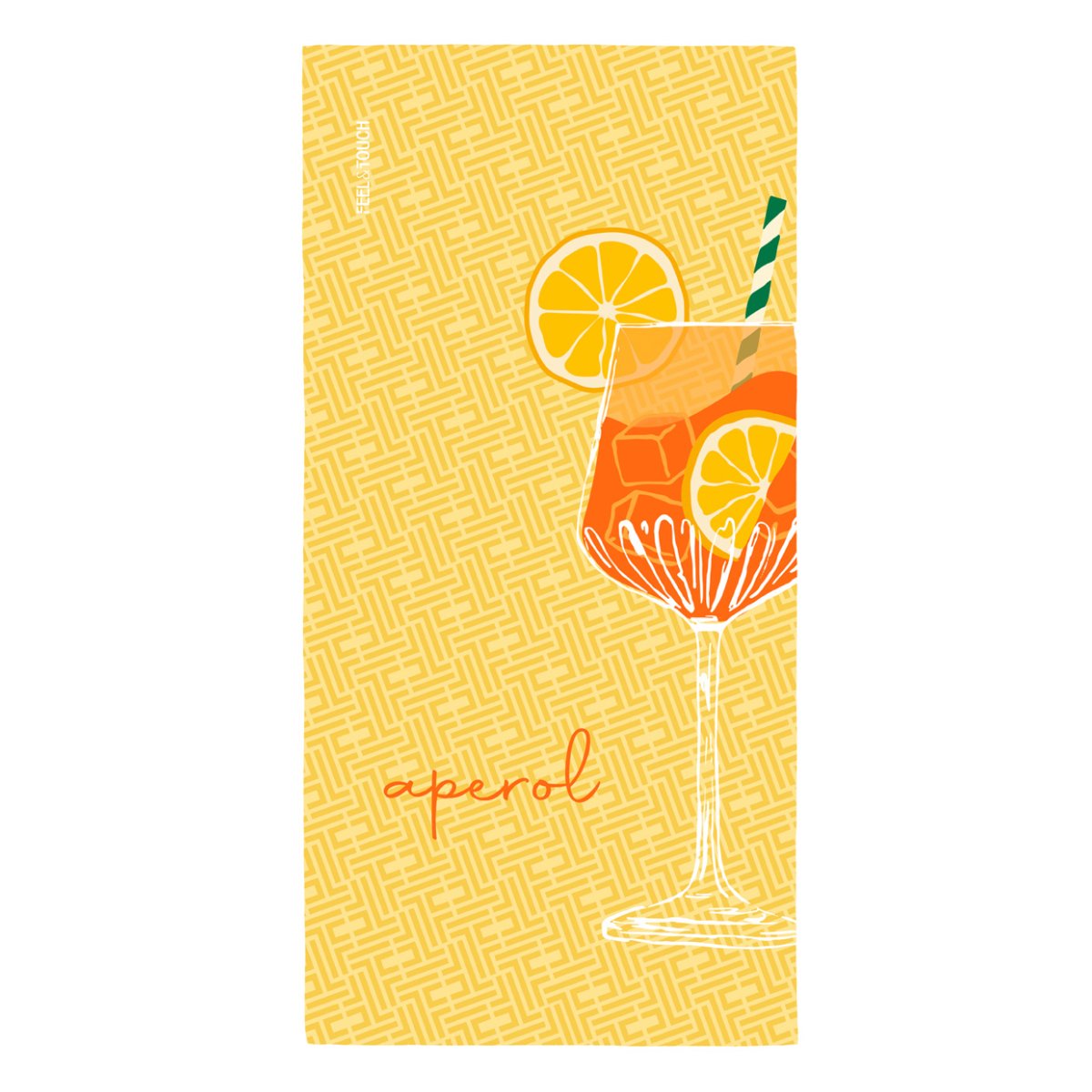 Πετσέτα Θαλάσσης 2 Όψεων (80x160) Feel & Touch Drinks Aperol