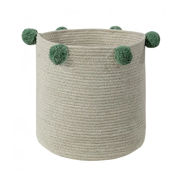 Καλάθι Αποθήκευσης (Φ30x30) Lorena Canals Bubbly Nat/Green