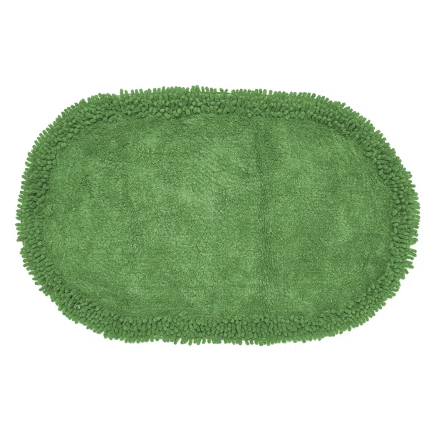 Πατάκι Μπάνιου Οβάλ (45x75) Viopros Ρέμι Πράσινο
