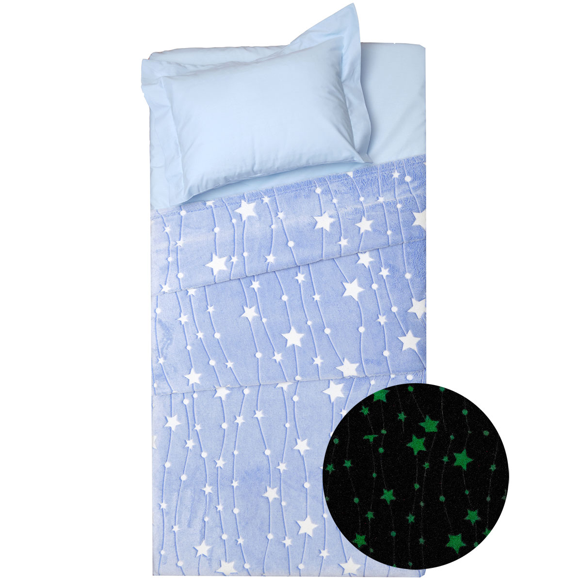 Φωσφοριζέ Κουβέρτα Fleece Κούνιας (110x150) Viopros Αστέρ