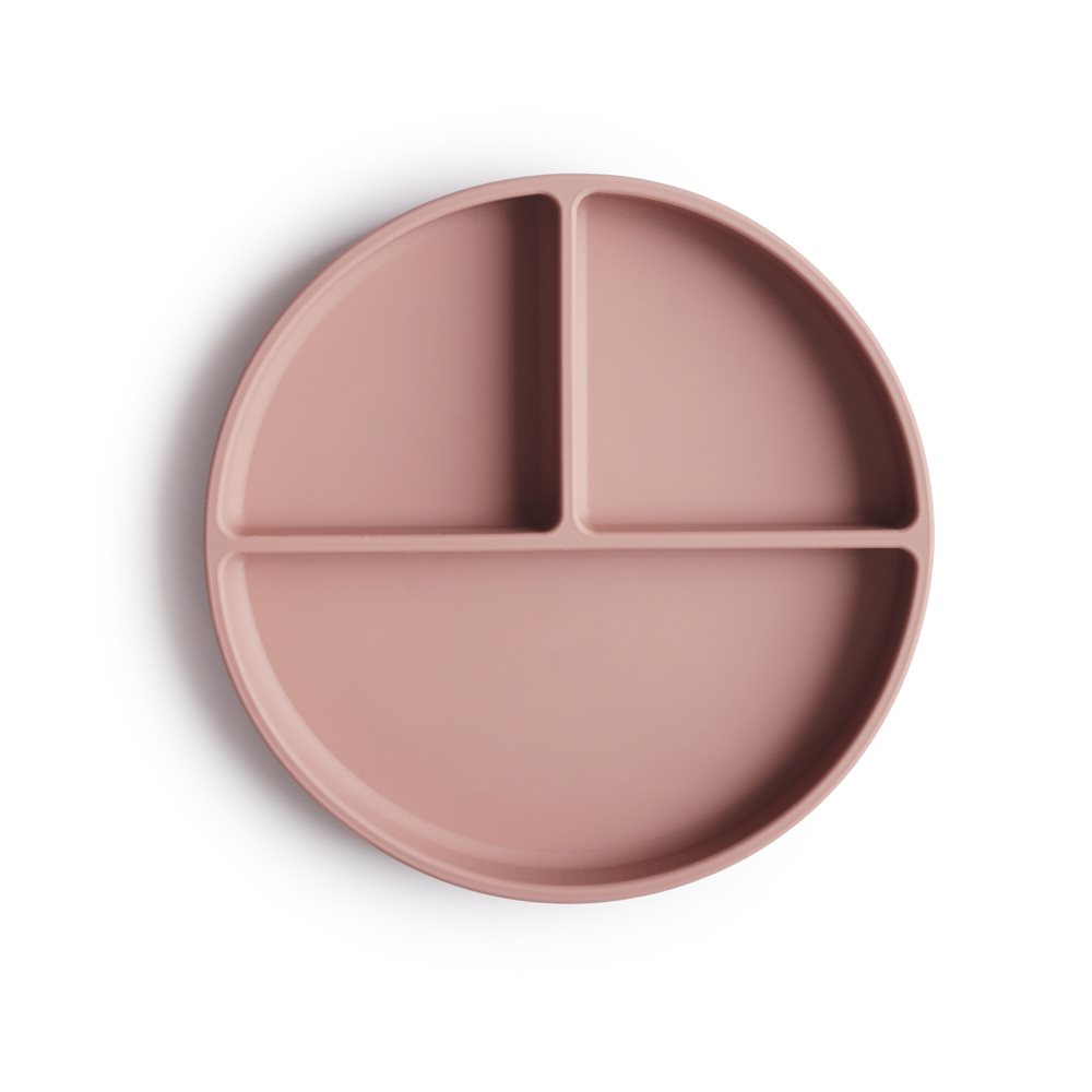 Πιάτο Σιλικόνης (Φ18.5) Με Χωρίσματα Mushie Blush 66-2320019