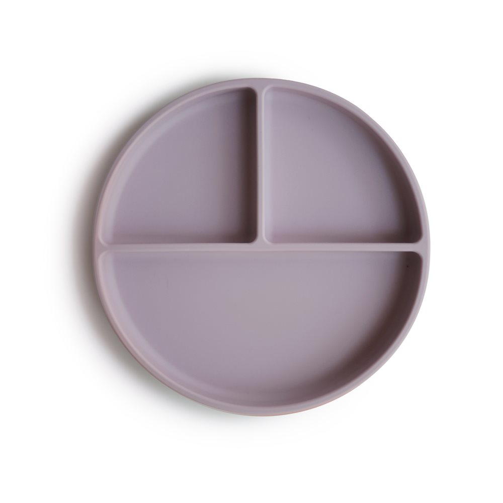 Πιάτο Σιλικόνης (Φ18.5) Με Χωρίσματα Mushie Soft Lilac 66-2320442