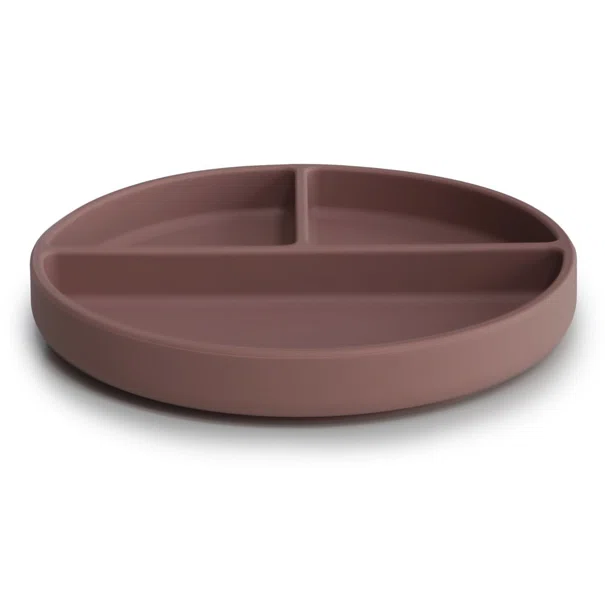 Πιάτο Σιλικόνης (Φ18.5) Με Χωρίσματα Mushie Mauve 66-2320047