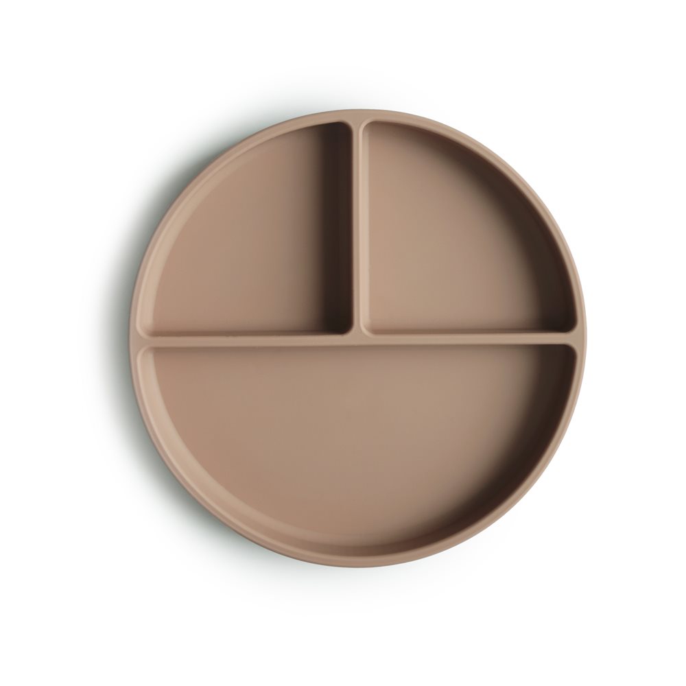 Πιάτο Σιλικόνης (Φ18.5) Με Χωρίσματα Mushie Natural 66-2320124