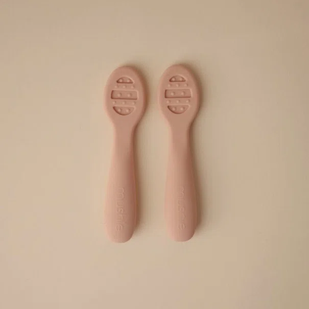 Κουτάλια Φαγητού (Σετ 2τμχ) Mushie Blush/Shifting Sand 66-101628
