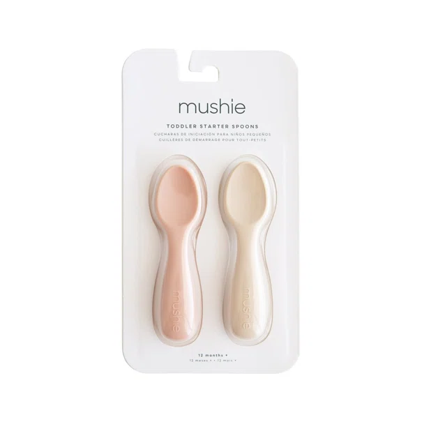 Κουτάλια Φαγητού (Σετ 2τμχ) Mushie Blush/Shifting Sand 66-101352