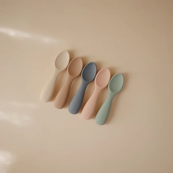 Κουτάλια Φαγητού (Σετ 2τμχ) Mushie Blush/Shifting Sand 66-101352